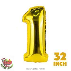 بادکنک فویلی طلایی یک