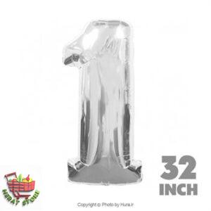 بادکنک فویلی نقره یی یک