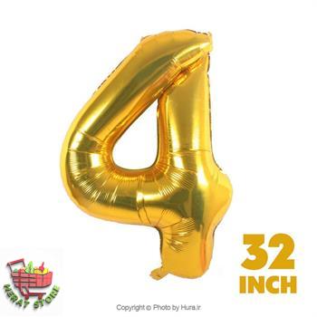 بادکنک فویلی طلایی چهار