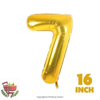 بادکنک فویلی طلایی هفت