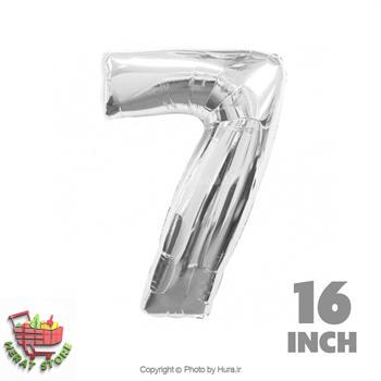 بادکنک فویلی نقره یی هفت