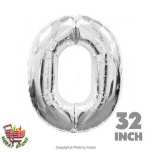 بادکنک فویلی نقره یی صفر