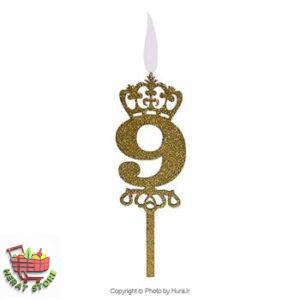 تاپر روی کیک طلایی نه
