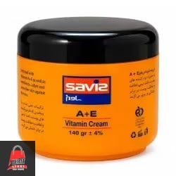 کرم مرطوبکننده و ویتامینه دست و صورت Saviz مدل A+E Vitamin Cream وزن ۱۴۰ گرم