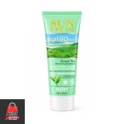 کرم ضد آفتاب و ضد لک چای سبز XQM با SPF 90 حجم ۸۰ میلی‌لیتر