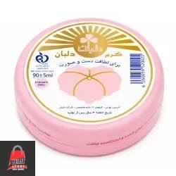 کرم مرطوب‌کننده و لطافت‌بخش دست و صورت دلبان حجم ۹۰ میلی‌لیتر