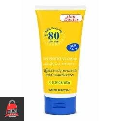 کرم ضد آفتاب و مرطوب‌کننده skin doctor مدل SUN PROTECTIVE با SPF 80 وزن ۱۵۰ گرم