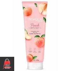 نمک حمام آبرسان و روشن‌کننده BIOAOUA مدل Peach Hexapeptide وزن ۴۰۰ گرم